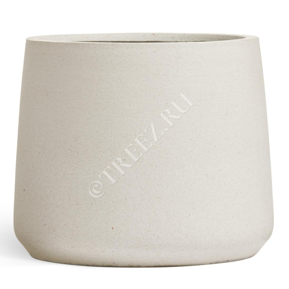 Кашпо TREEZ ERGO - Fine Rock - Чаша Cone - Белый камень