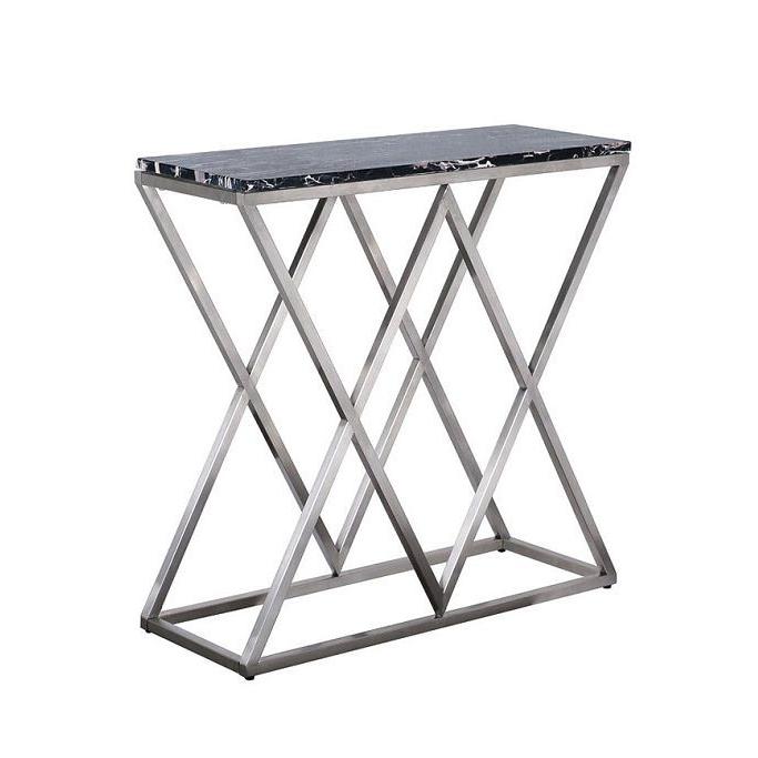 Консоль искусственный черный мрамор/хром 47ed-cst026/80