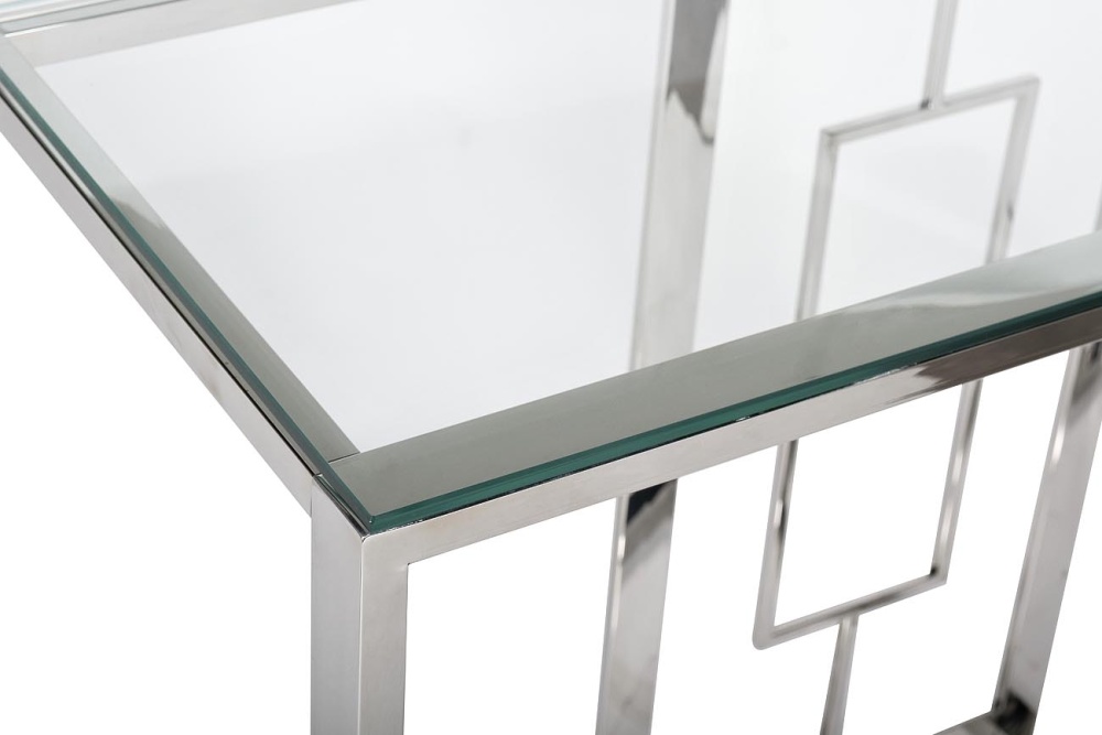Консоль прозр.стекло/хром 120*40*78см