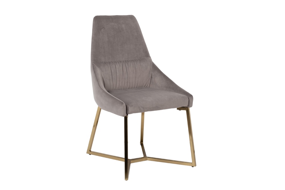 Стул велюр серый на метал.основании 55*62*94см