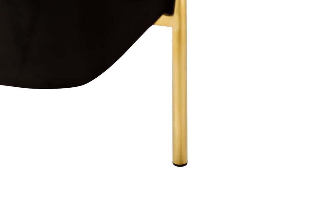 Банкетка черная велюровая gy-ben7772gold-bl