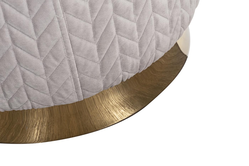 Банкетка велюр светло-серый/золото GY-BEN8143GOLD-LG