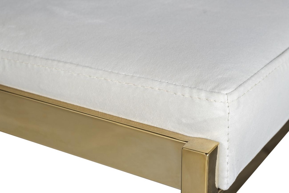 Стул барный велюр светло-серый/золото GY-B8216GOLD-LG