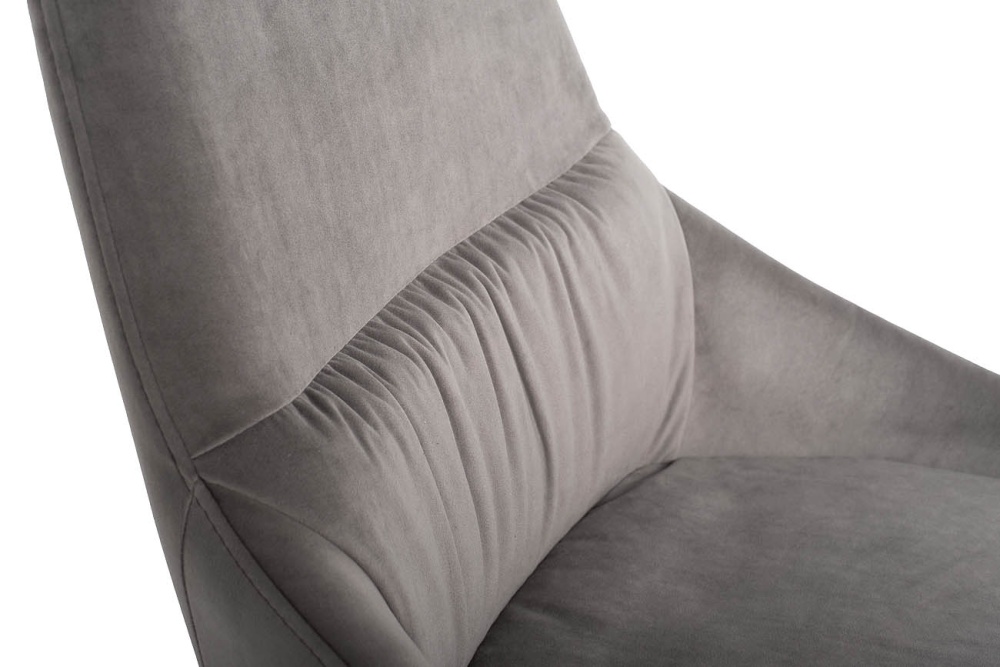 Стул велюр серый на метал.основании 55*62*94см