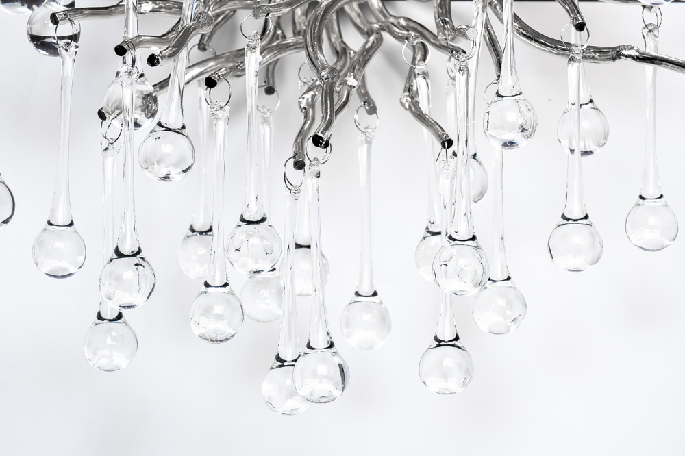 Бра "Капли" серебро 86-8015/3S